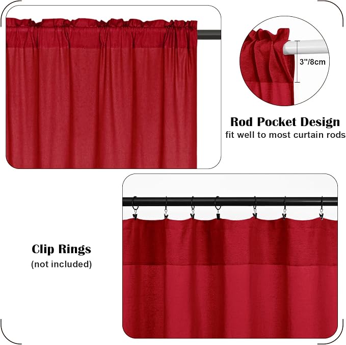 Farmhouse Cotton Linen Curtains - Image 5