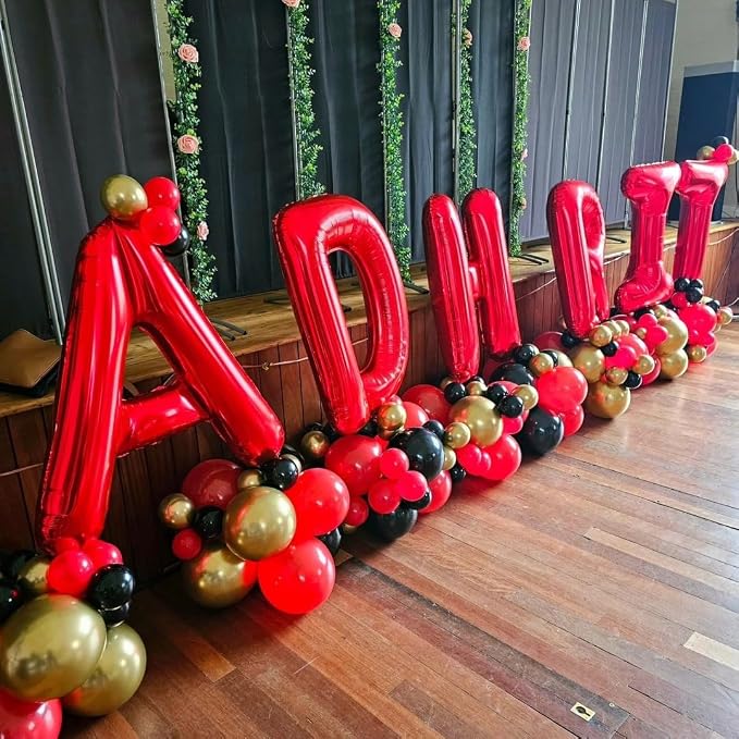 Red Letter S Balloons, S Balloon 40 Inch S Balloons Letter - Image 3