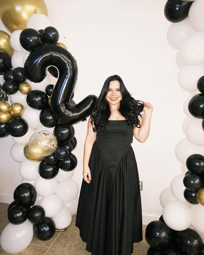 1 Balloon - Black Birthday Number Balloons, 40 Inch Decorations Men Women | - Image 7