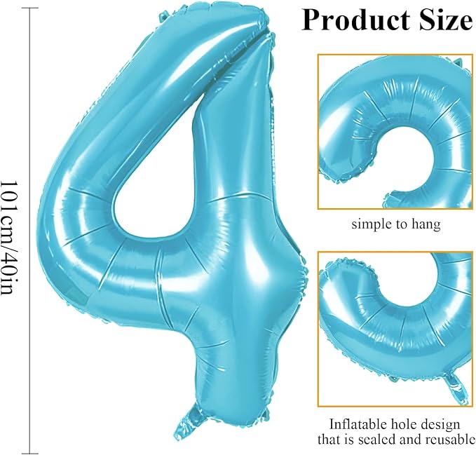 Number 74 Balloons for 74th Birthday Party Decorations, 0-100 Large No.74 - Image 2