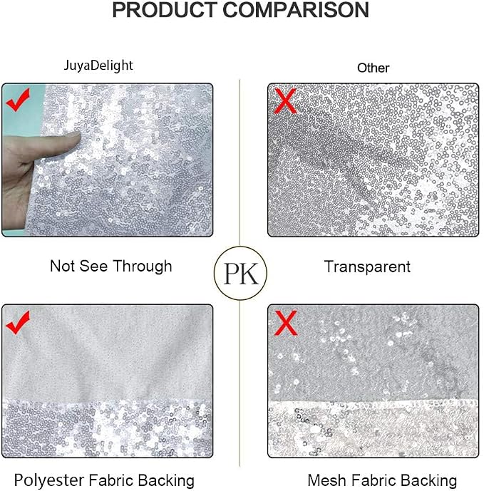 Juya Delight Sequin Backdrop Curtain Non-Transparent Sequin Photography - Image 6