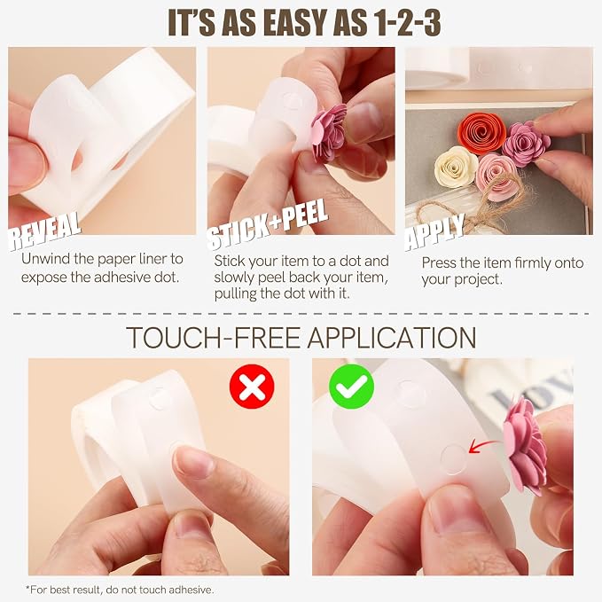 3000PCS Point Dots Balloon Glue Removable Adhesive Point Tape, 10Rolls Double - Image 2