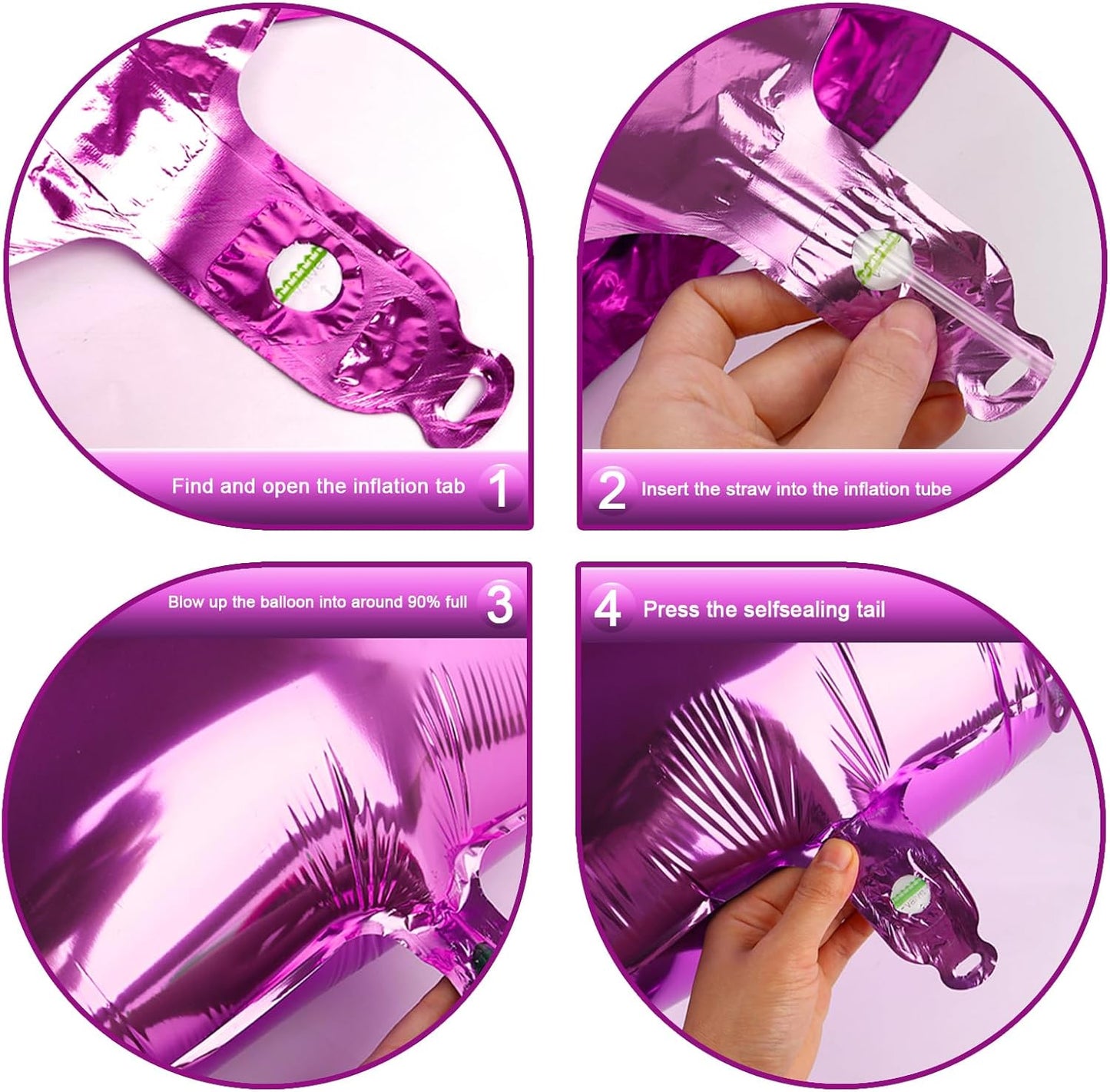 Helium Foil Rosy Purple Number 8 Balloon 40 Inch, Mylar Eight Numbers 8 18 28 38 48 58 80 88 Birthday Balloons, Rosy Purple Women Men Anniversary Graduations Party Supplies