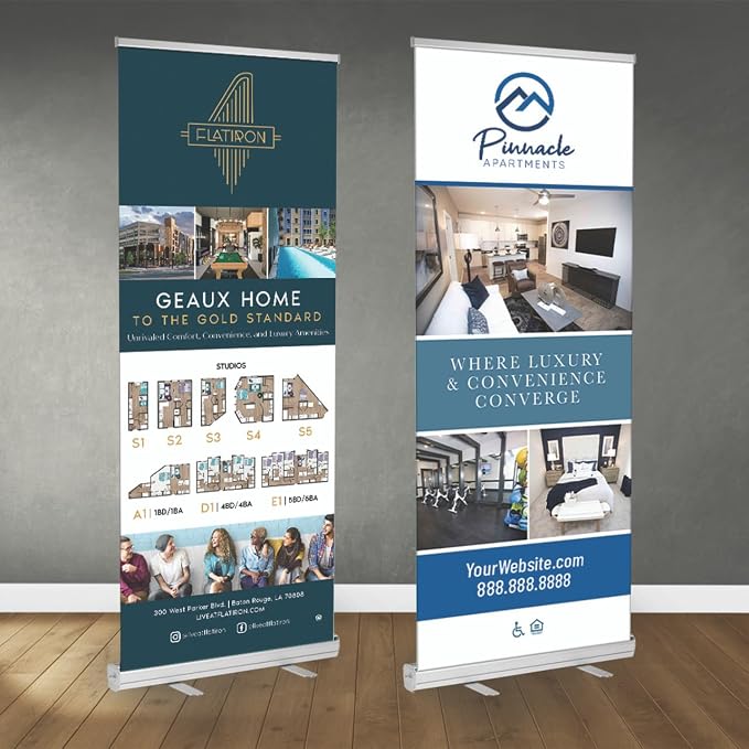 AOK Aluminum Retractable Banner 31x78 inch, Full Color, Conference Display - Image 6