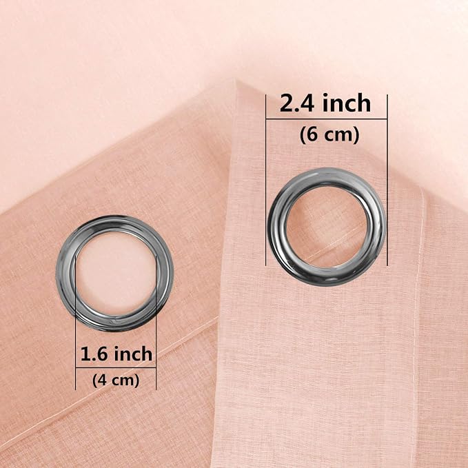 DWCN Faux Linen Ombre Sheer Curtains - Image 5