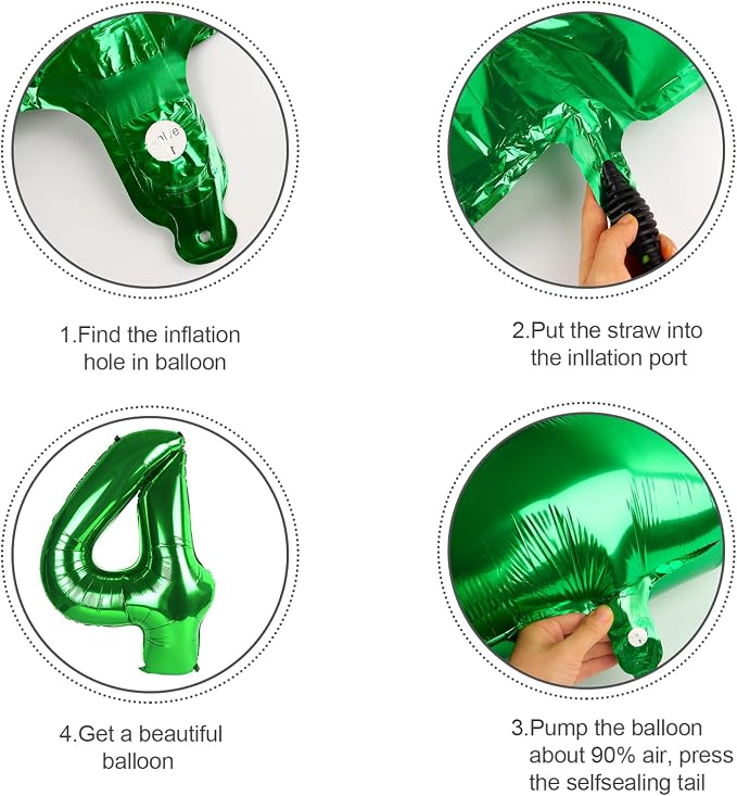 Number Balloons 40 Inch Dark Green 6 Balloon - Image 6