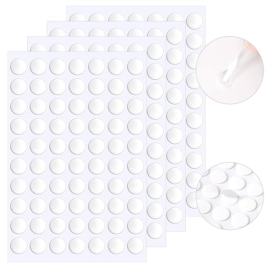 JANYUN 280 Pcs Clear Sticky Dots, 15 mm Round Putty Tape by JANYUN