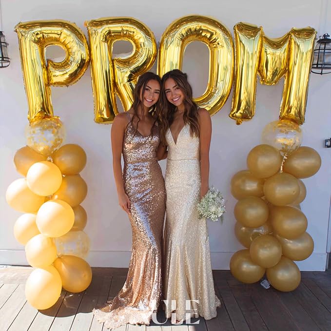 AULE 40 Inch Gold R Balloon Letter Foil A-Z Birthday Big Alphabet | Birthday - Image 2
