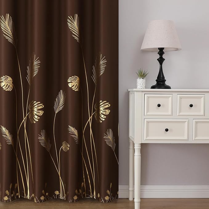 Brown Blackout Curtains for Living Room 90 Inch Length 2 Panels Set, Room - Image 2