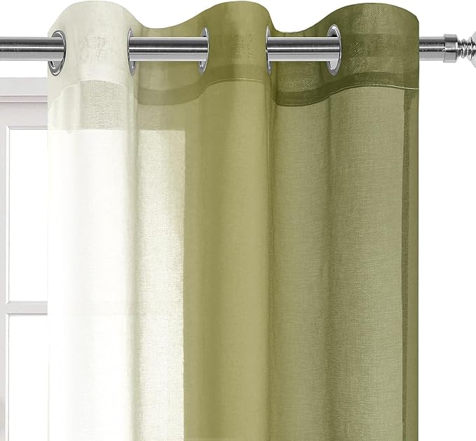DWCN Ombre Short Sheer Curtains - Image 2