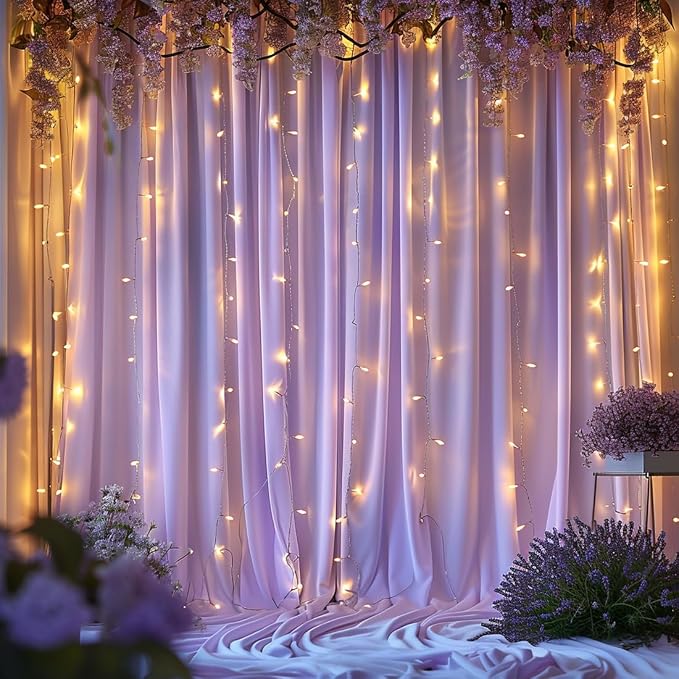 20x10ft Wrinkle Free Lavender Backdrop Curtain - Image 6