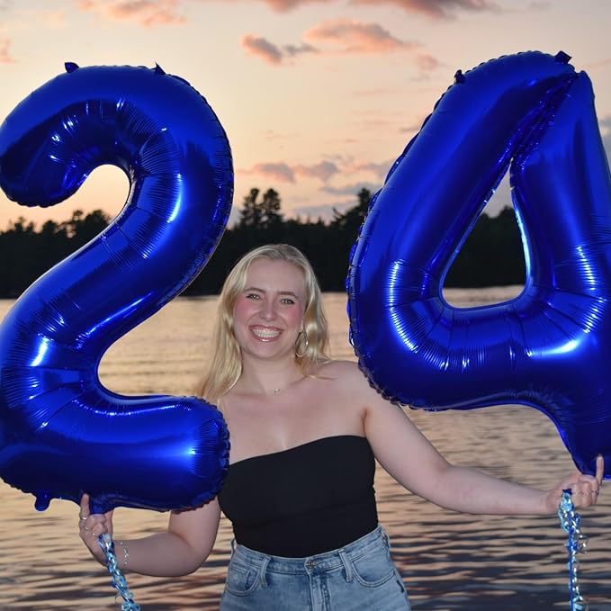 Night Blue Number 3 Balloon 40 Inch - Image 4