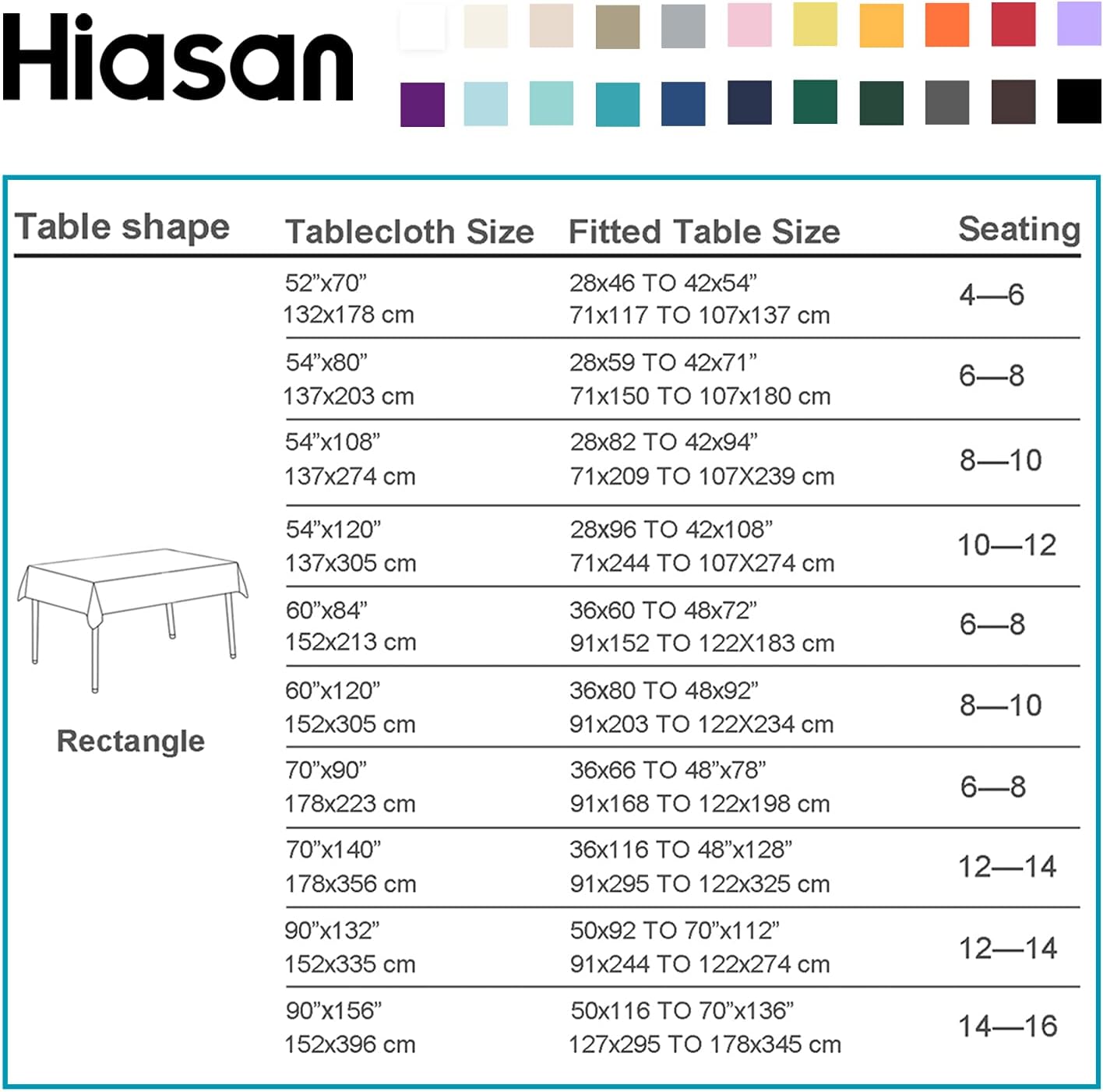 Hiasan Tablecloth for Rectangle Tables - 70 x 140 inch - Waterproof, Spillproof & Wrinkle Resistant Washable Polyester Table Cloth for Dining/Party/Outdoor Picnic, Pink