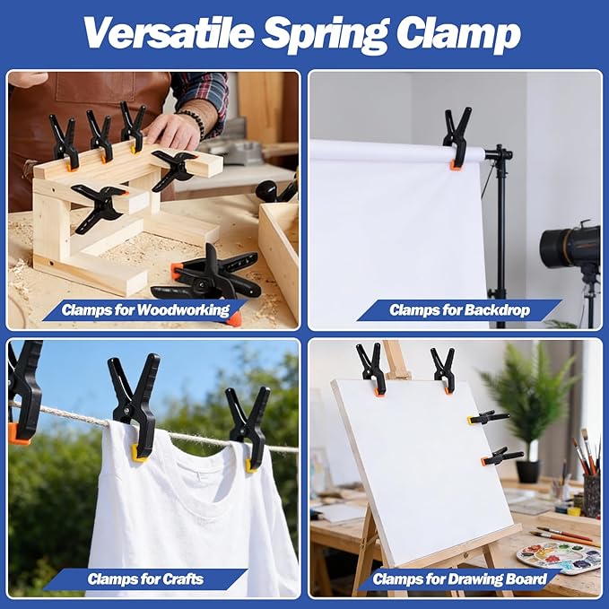 30 Pack Spring Clamps, Backdrop Clips, Balloon Arch Clips, Wood Clamps - Image 7