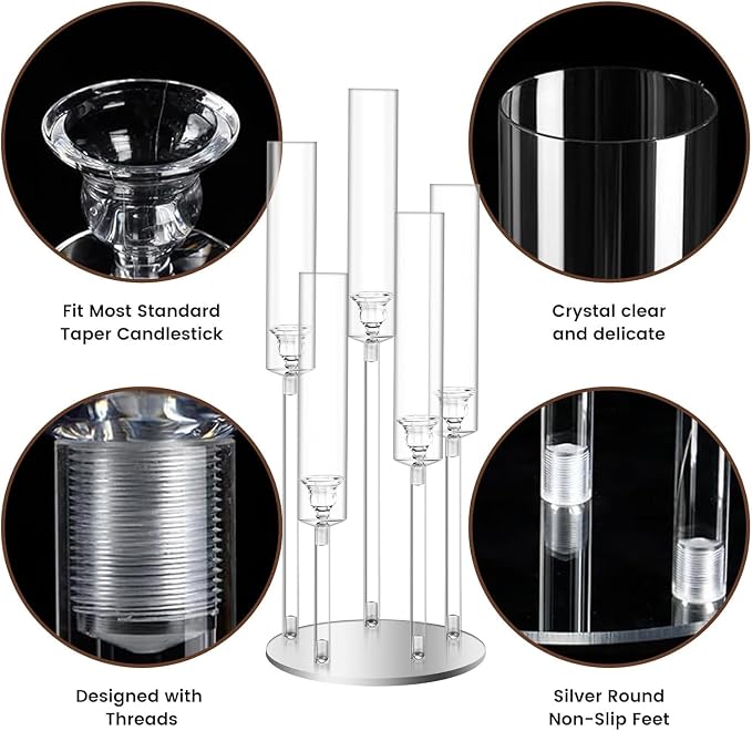 42.5inch 10pcs Acrylic Candelabra Centerpieces - Image 7