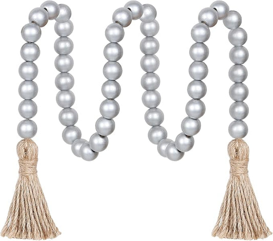 Meplait 39in Wood Bead Garland, Farmhouse Beads by Meplait