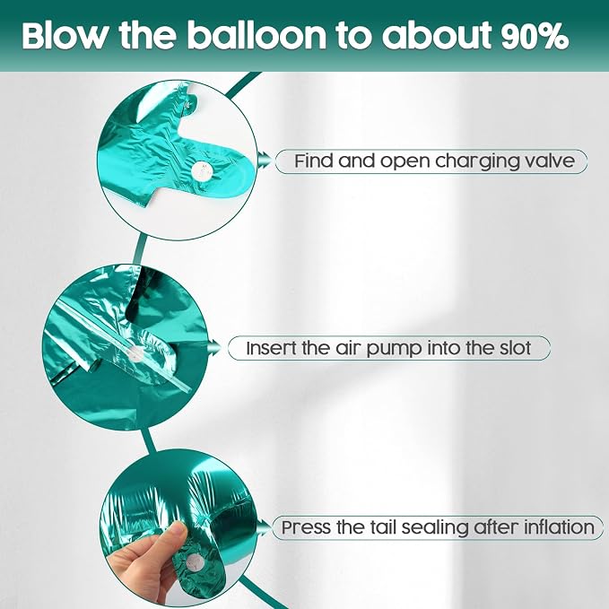 1 Balloon - Teal Birthday Number Balloons, 40 Inch Decorations Men Women | Teal - Image 6