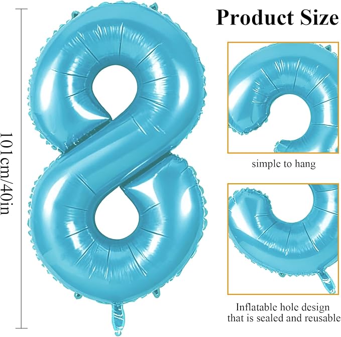 Number 58 Balloons for 58th Birthday Party Decorations, 0-100 Large No.58 - Image 2