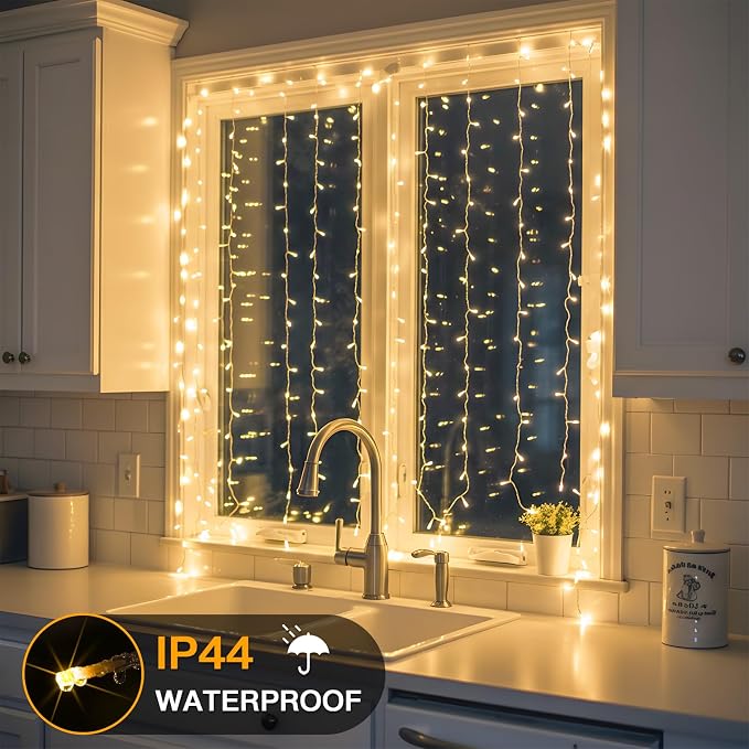 Curtain Lights for Bedroom, 150 Led Hanging String Light Outdoor, Fairy Curtain - Image 6