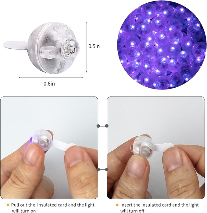 Aogist 100pcs Balloon Lights, Long Standby Time Waterproof Twinkle Mini Light - Image 3