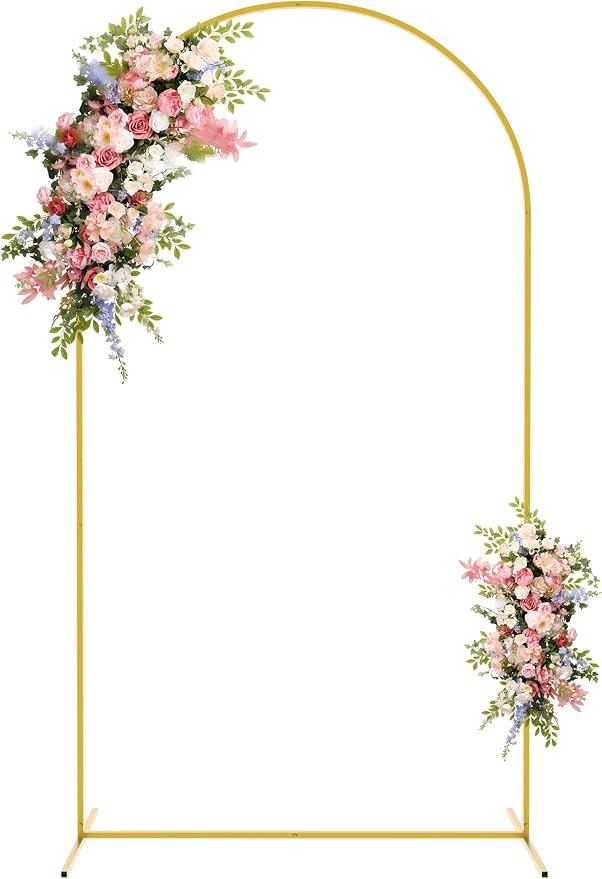 Asee'm 7.2FT Gold Metal Arch Backdrop Stand Wedding Balloon Background | Arched by Aseem