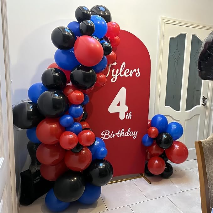 Red Blue Black Balloon Arch Garland Kit - Image 6