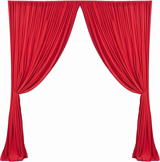 20x10ft Wrinkle Free Red Backdrop Curtain - Image 8