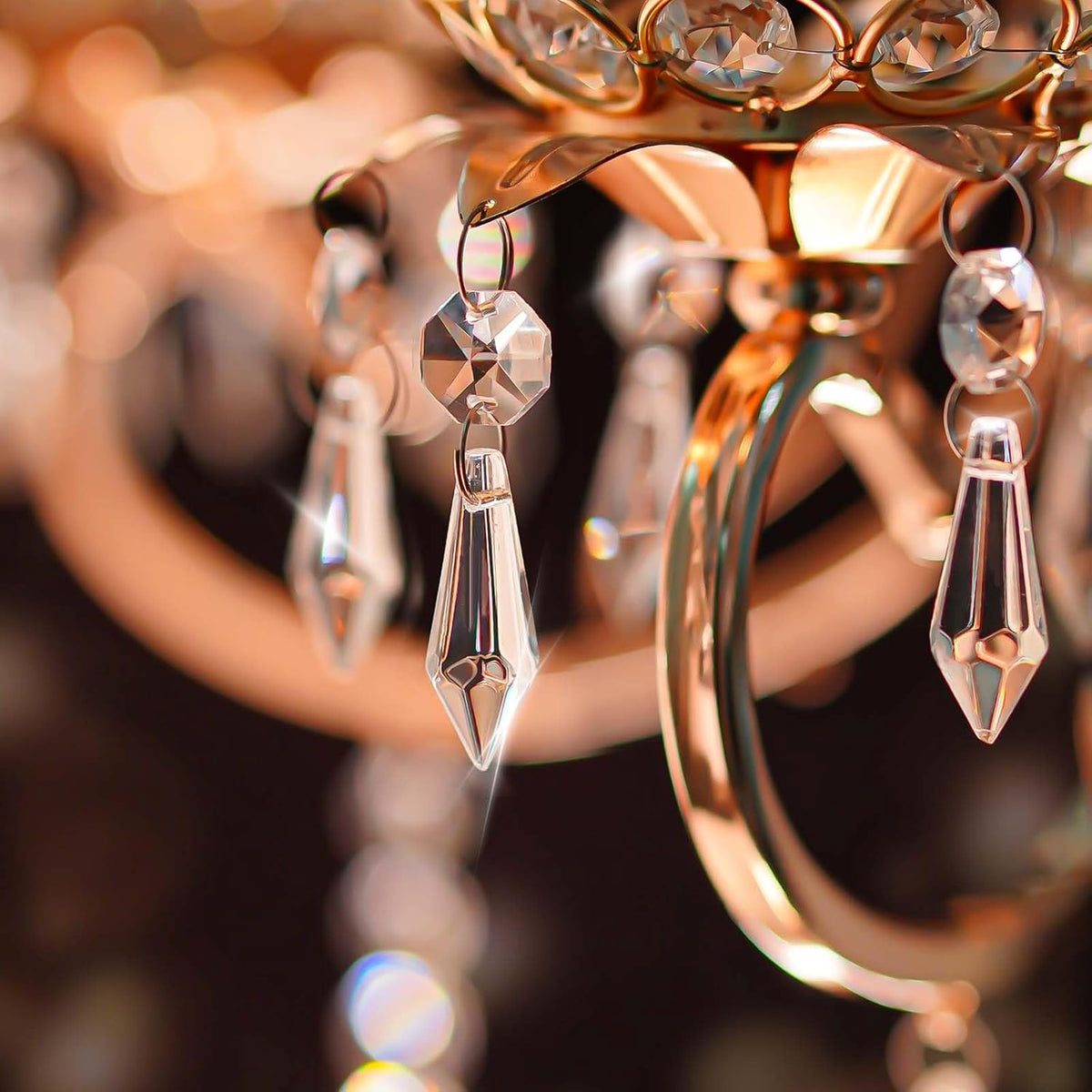 Premium Clear Crystal Glass Drops 2.4" - Multi-Purpose Hanging Prisms for Holiday Party/Home/Window Decoration/Chandelier Replacement Parts (16)