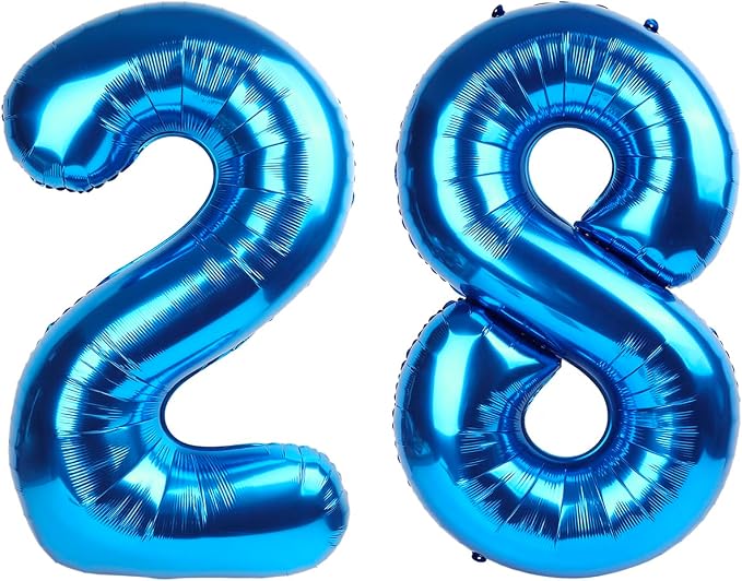 Number Balloons Dark Blue 28 Balloon 40 inch by Enyeopd