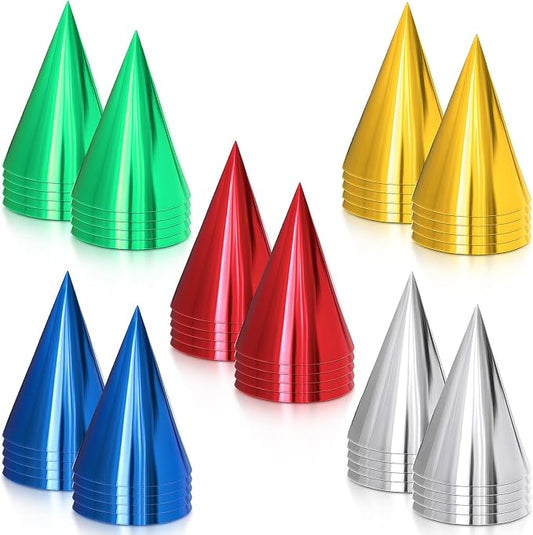 Sumind 50 Pieces Colorful Birthday Party Hats Cone Hats by Sumind