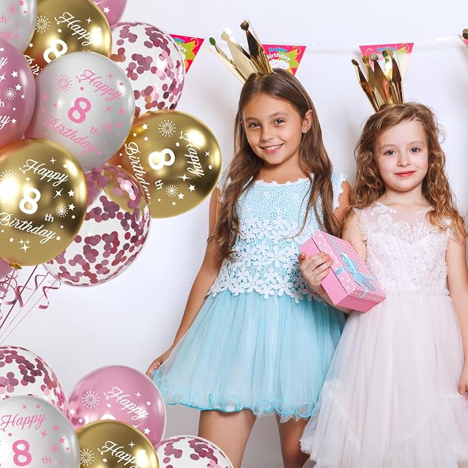 Pink 7th Birthday Balloons - Image 5