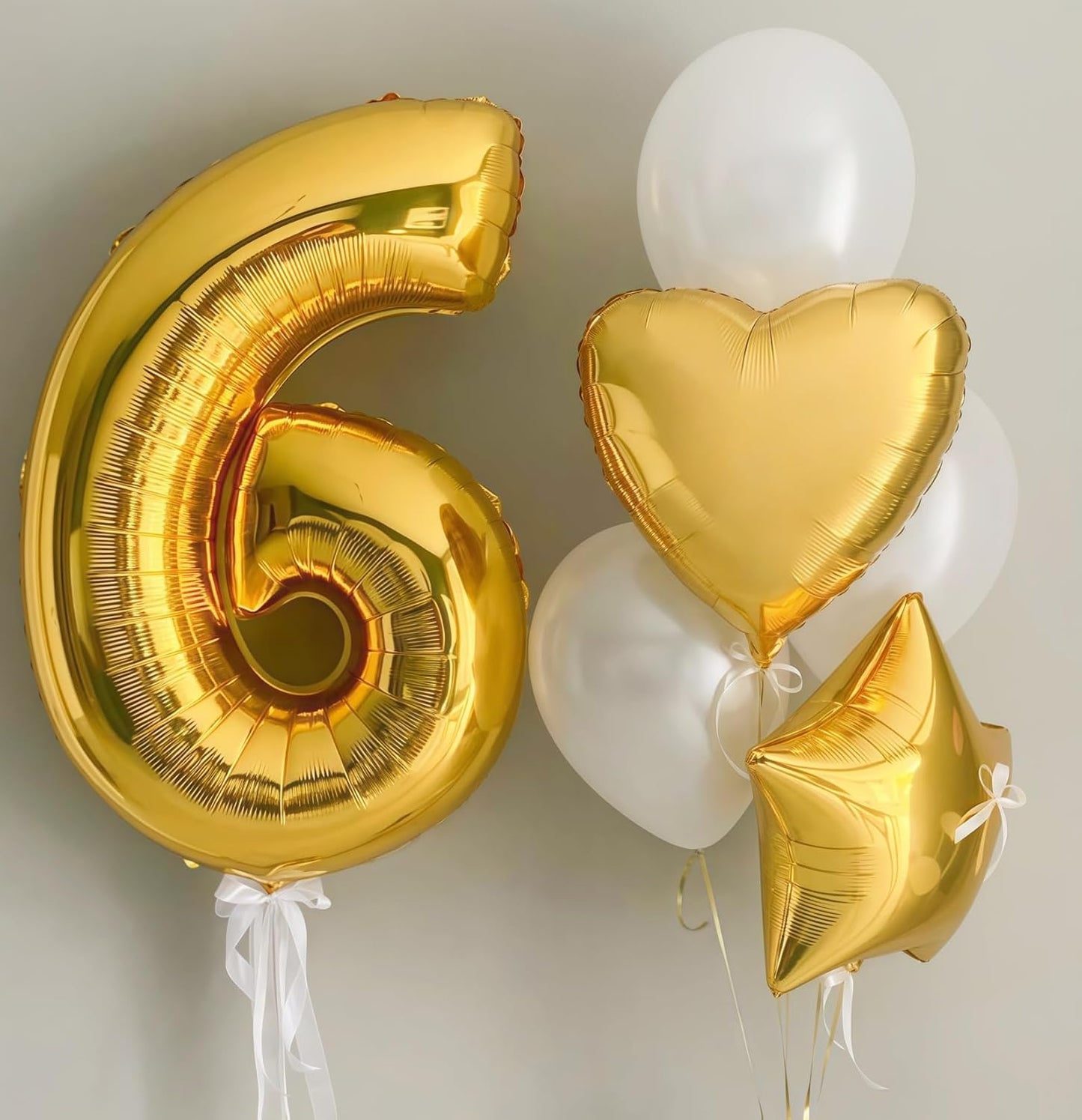 Gold 8 Balloon Number,40 Inch Number 8 Balloon Large Gold 8 Foil Mylar Helium Balloon for Birthday Party Decorations