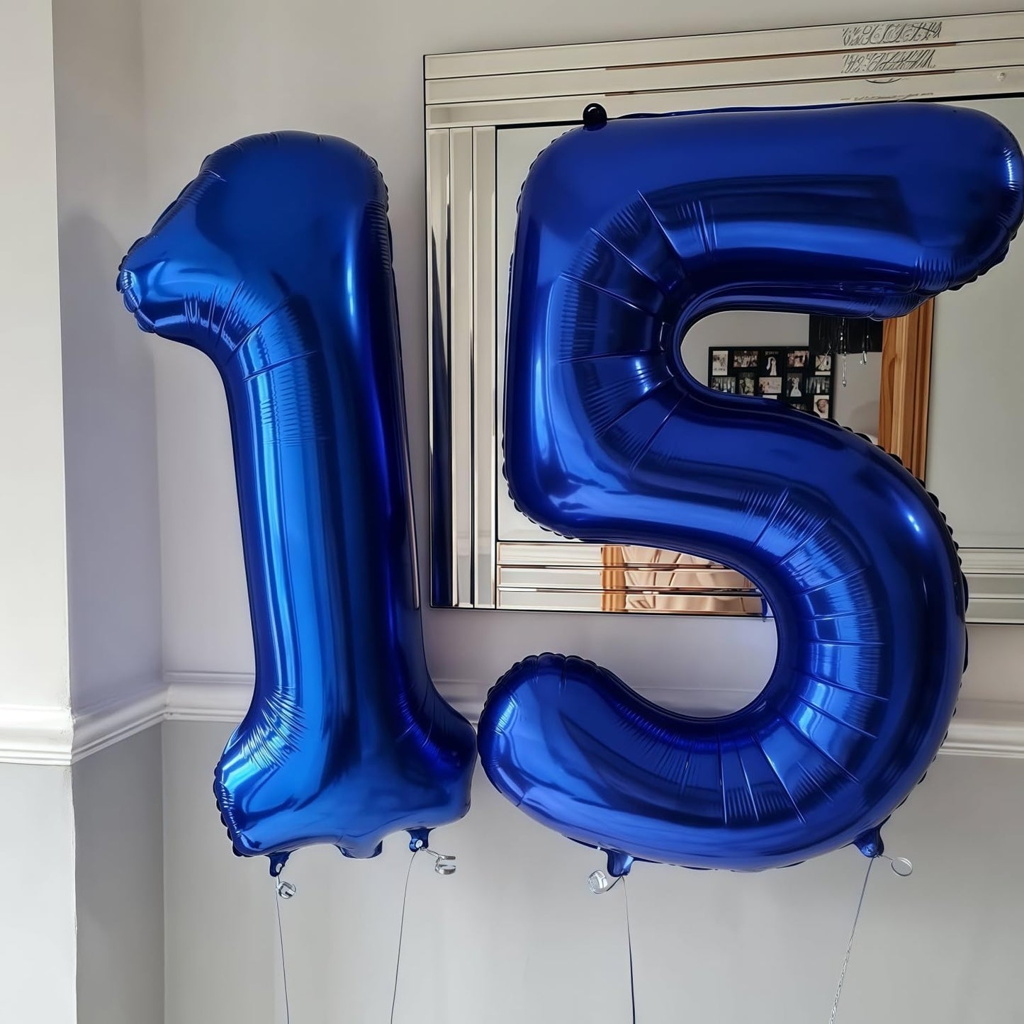 Navy Blue 5 Balloon Number,40 Inch Number 5 Balloon Big Dark Blue 5 Foil Mylar Helium Balloon for Birthday Party Decorations