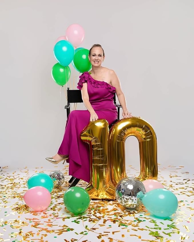 40 Inch Gold Number 7 Balloon Birthday Party Decorations - Image 4