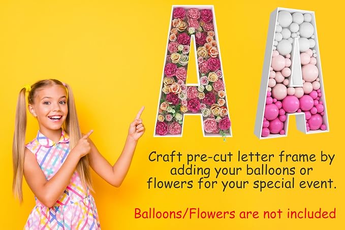 2FT Letter G Mosaic Balloon Frame Letter DIY Fillable Letters Kit - Image 5