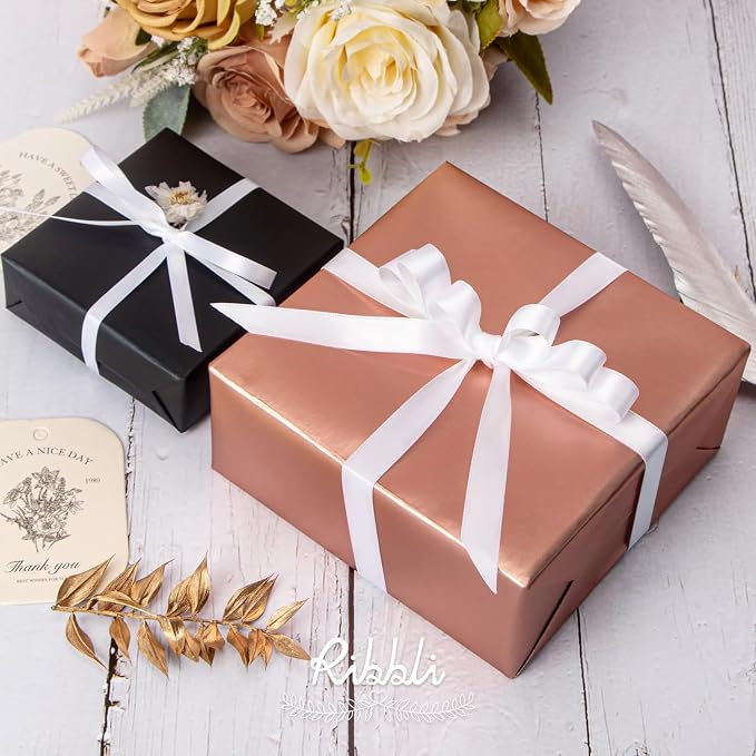 Ribbli White Satin Ribbon, Double Faced Satin 1/4 inch x Continuous 50 Yards - Image 3