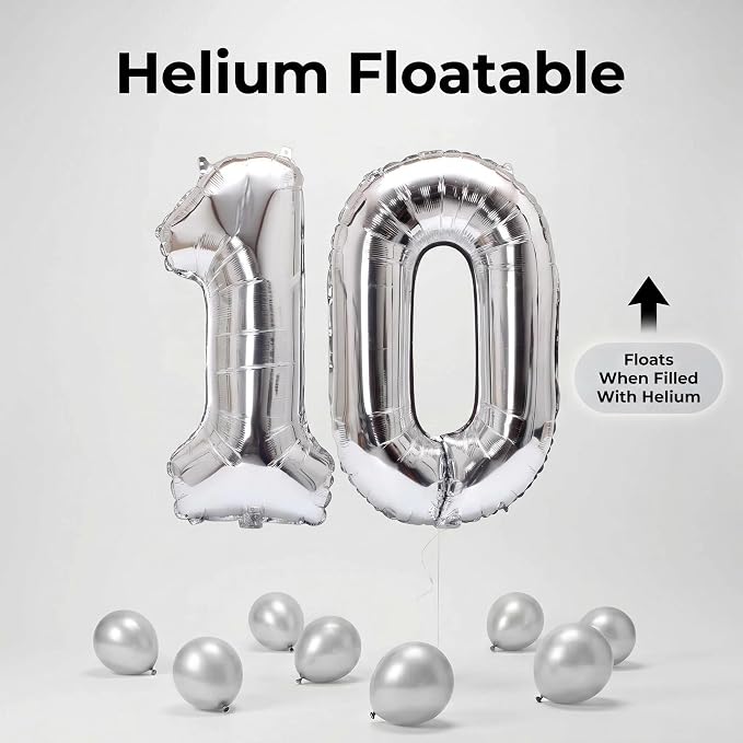 YPSelected 32 Inch Large Foil Helium Number Balloon Birthday Wedding Party 0-9 - Image 6