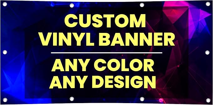 Personalized Custom Vinyl Banner Printing Indoor or Outdoor use Printed by FactoryofStickers