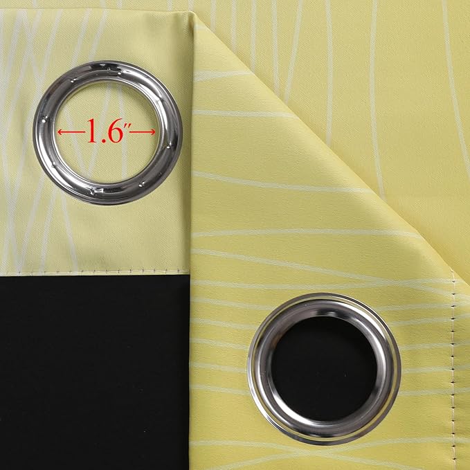 Black and Yellow Gradient Blackout Curtains - Image 7