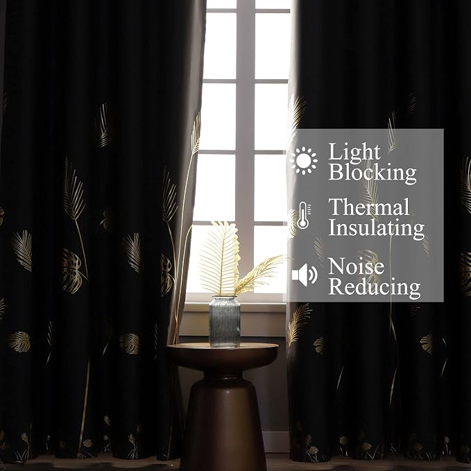 Dark Grey Blackout Curtains Energy Saving Light Blocking Curtains - Image 6