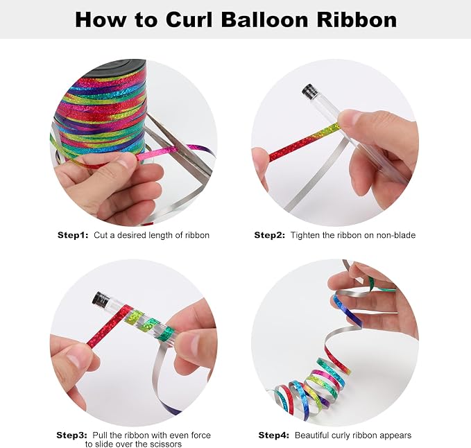 600 Yards Curling Ribbon, Balloon String Roll Ribbon and Bows - Image 7