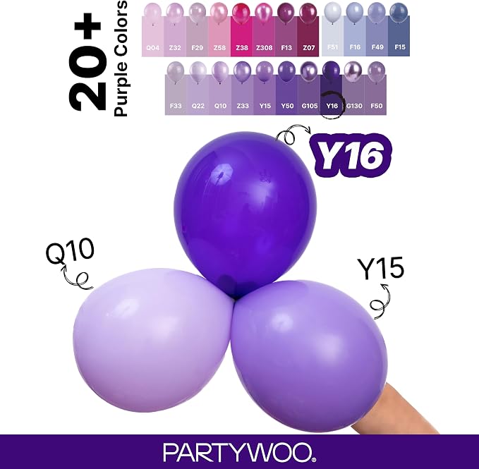 PartyWoo Dark Purple Balloons 99pcs Royal Purple Color 36 18 12 10 5 Inch | 36 - Image 5