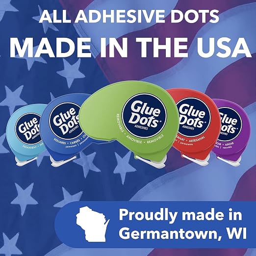 Glue Dots, Removable Dots Dot N' Go Dispenser, Double-Sided, .38 Inch, 200 Dots - Image 5