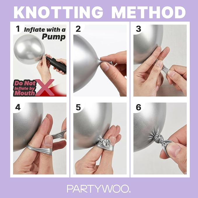 PartyWoo Lavender Balloons 100pcs Light Pastel Purple Lilac Color | 18 12 10 5 - Image 7