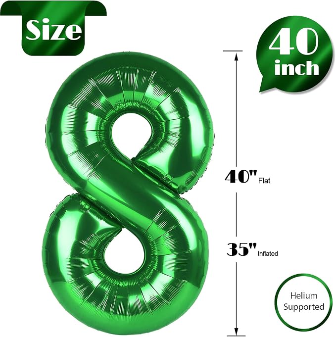 Green 8 Balloon - Image 5