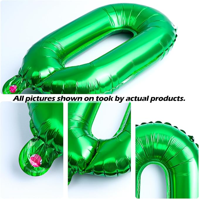 20 Pcs Green 16" Number Balloons 2 Sets 0-9 Foil Balloon Numbers Décor | Glossy - Image 3