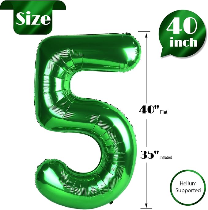 Green 5 Balloon - Image 5