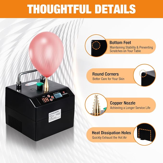 Electric Balloon Pump, Portable Professional Automatic Modeling Balloon - Image 6