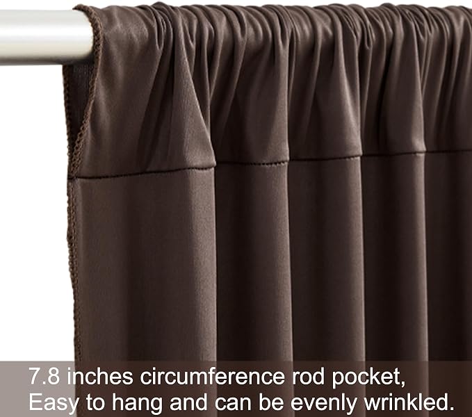 4 Panels Brown Backdrop Curtains - Image 7