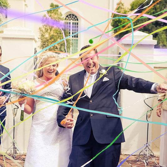 BATTIFE 30Pack Streamers Poppers - Colorful Hand Throw Confetti Poppers, No Mess Paper Crackers for Birthday Wedding Party Celebrations, Multi-Color